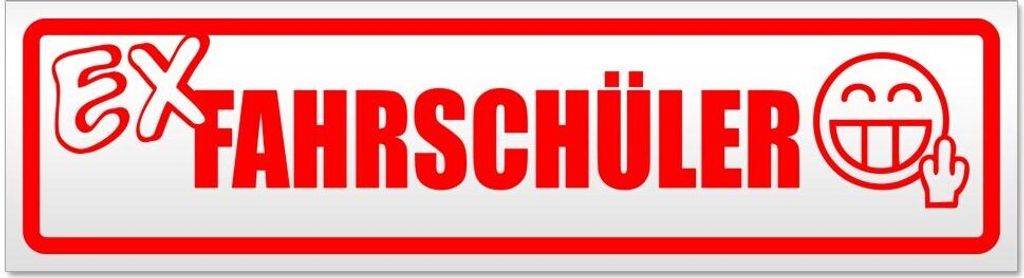 Magnetschild 30x8cm = Ex Fahrschüler = für KFZ **Brandneues Design** auch reflektierend! - Magnetfolie für Auto PKW Kfz