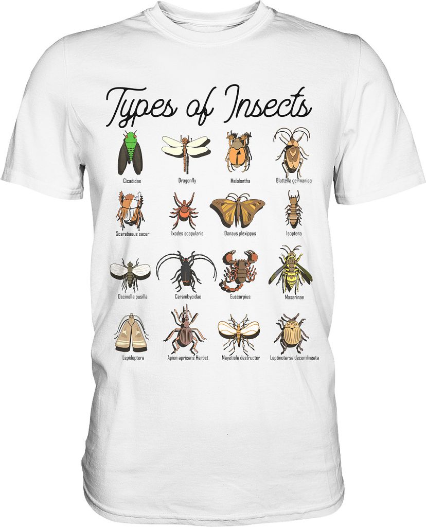 Entomologie Käfersammler Insekten T-Shirt – White / XXL Produktbild 