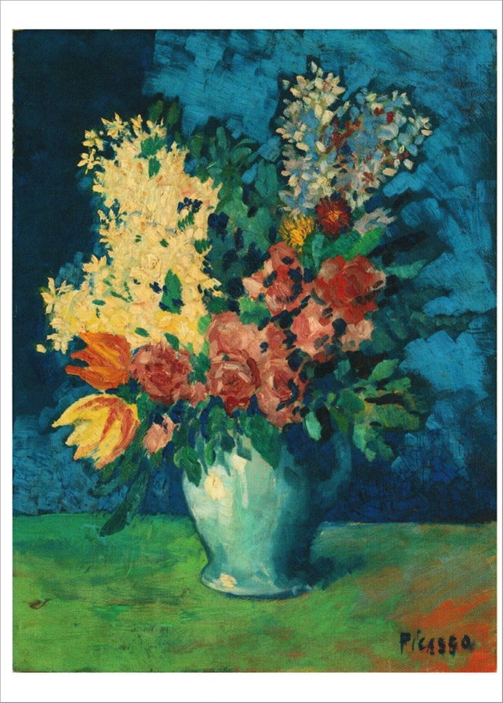 Kunstkarte Pablo Picasso "Blumen"