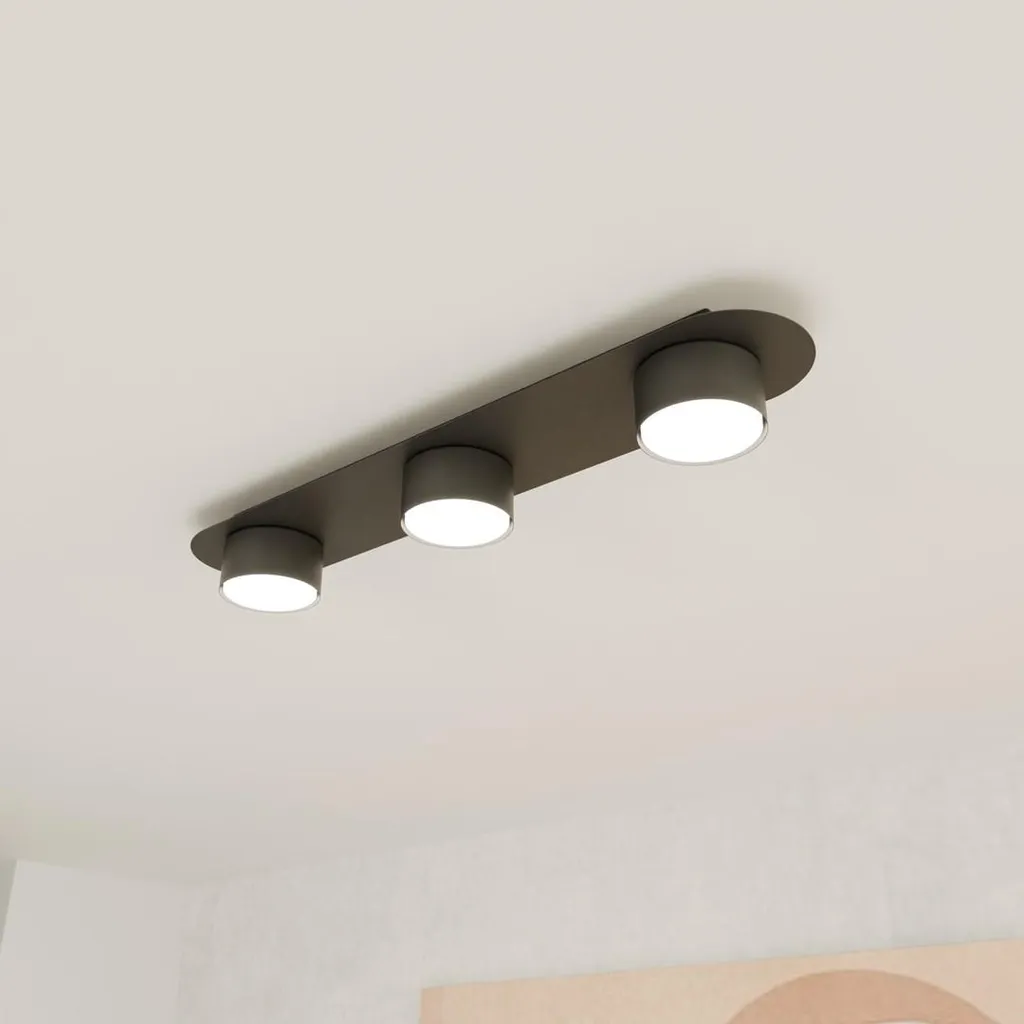 Suspension DIAZ noire fine en métal - Éclairage puissant GX53
