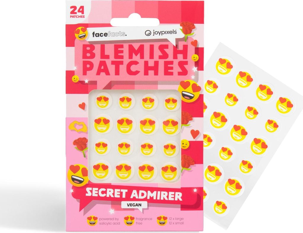 Gesichts-Fakten: Joy Pixels Pickelpflaster - Secret Admirer, 1 Packung - 24 Stück