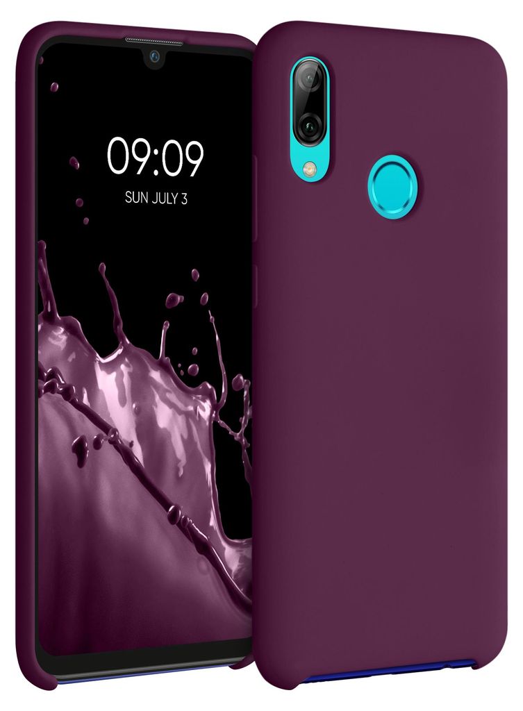 kwmobile Handyhülle für Huawei P Smart (2019) Hülle - Case Silikon - Kabelloses Laden - Schutzhülle Cover in Bordeaux Violett