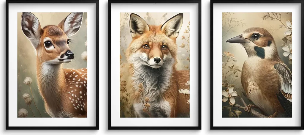 Poster Magia della Foresta 50x70 - Arredo Cameretta Bimbo Bimila