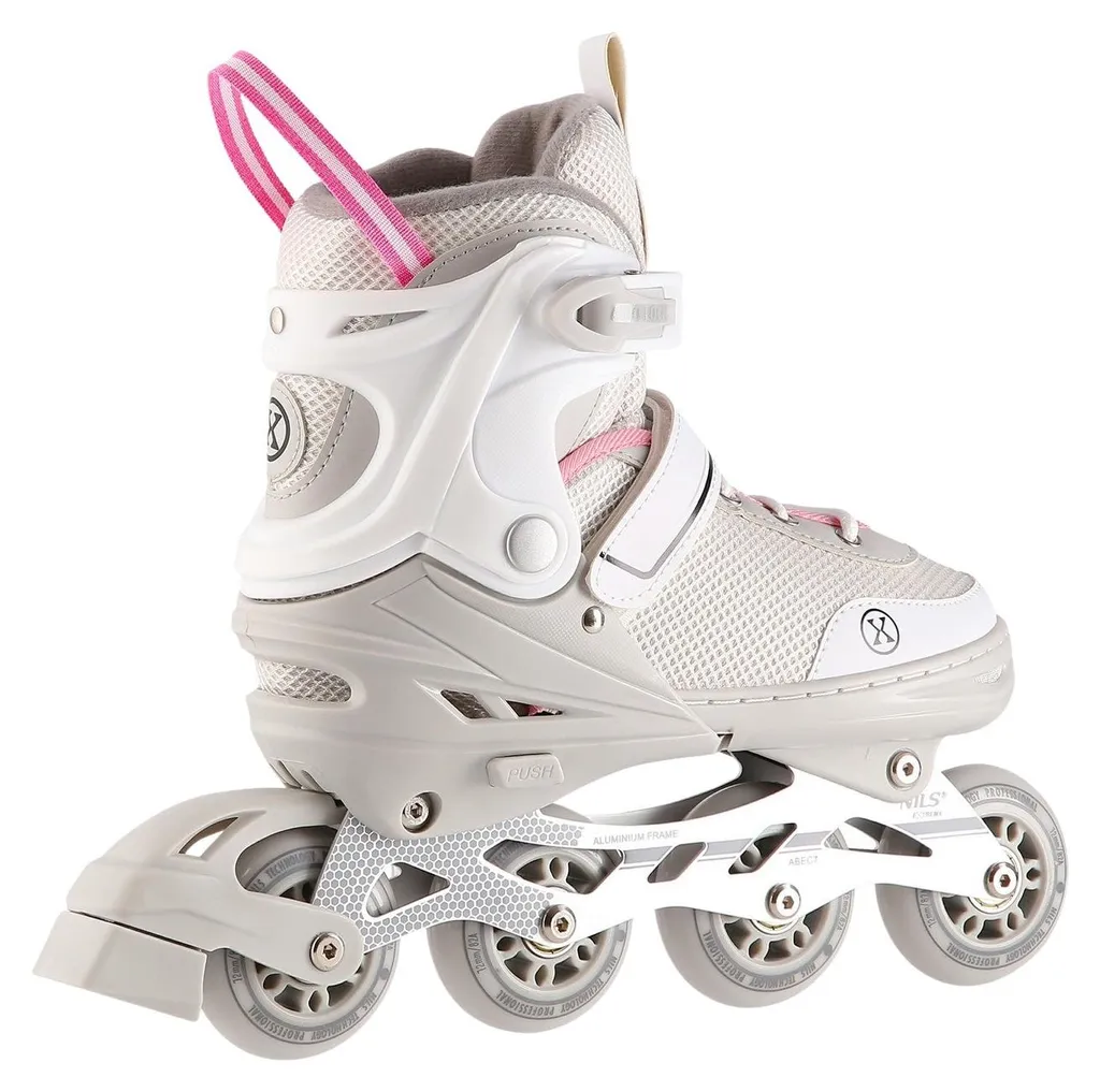 Patins multifonctions 2 en 1 avec taille ajustable 29-33 gris rose