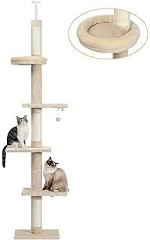 Palestra per Gatti PAWZ Road - 5 Livelli di Scalata e Relax Beige