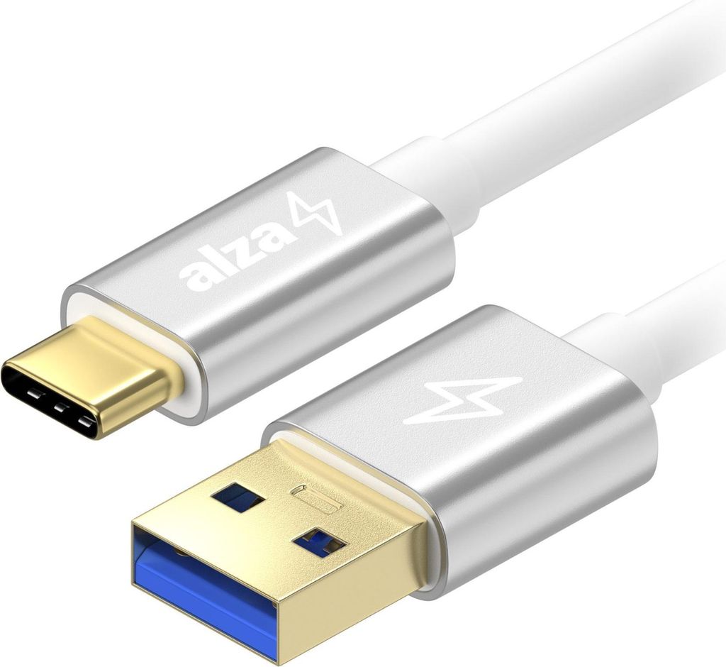 AlzaPower AluCore USB-A auf USB-C 3.2 Gen 1 5Gbps 2m silber