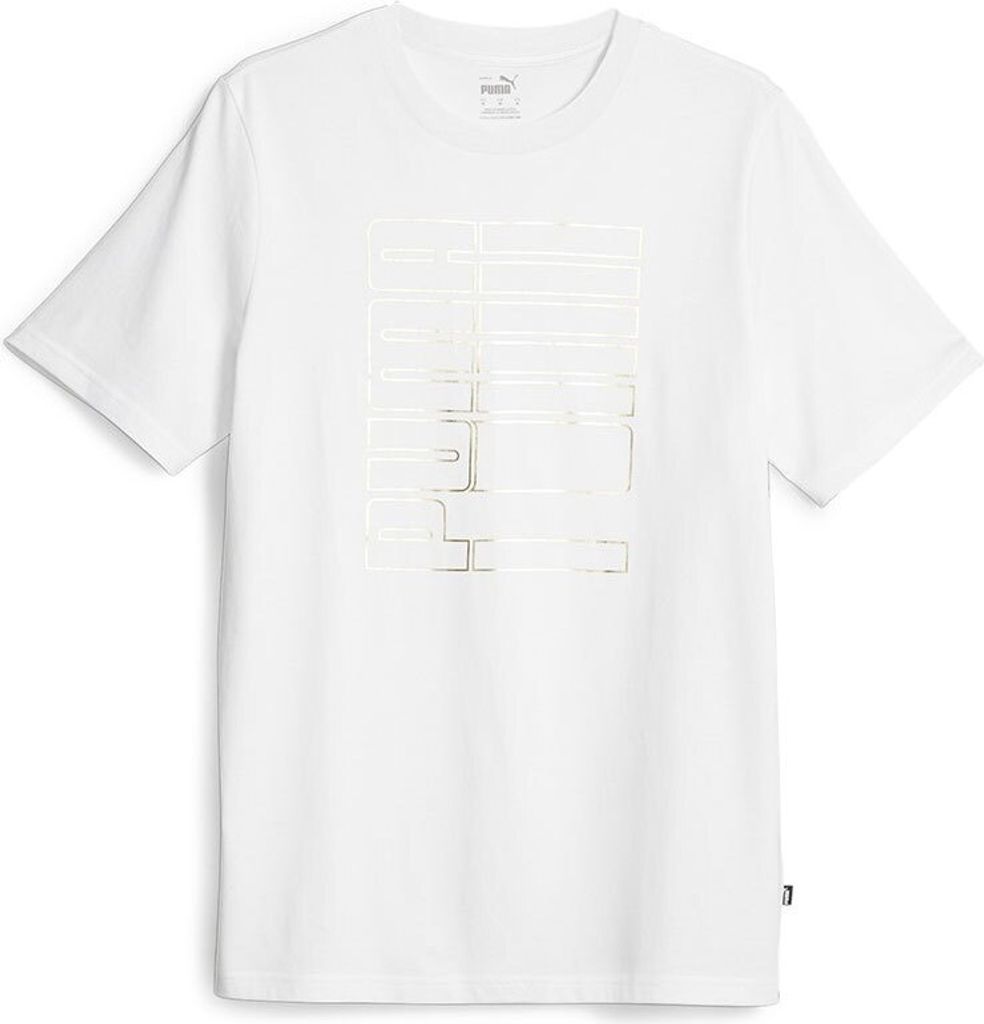 Puma Graphics Foil Kurzarm-t-shirt Weiß M Mann Weiß M