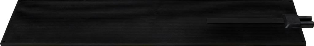 A black heating mat on a white background.
