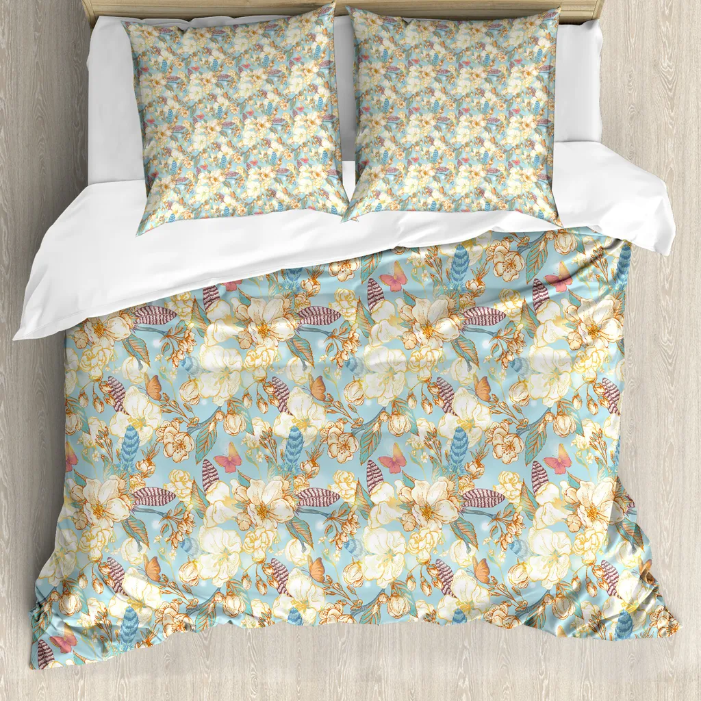Dormi Sano con ABAKUHAUS Shabby Flora 155x220: Microfibra Anti-Acaro