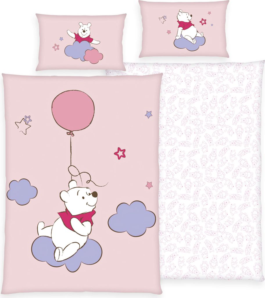 Disney Winnie the Pooh Baby Bettwäsche 40x60 + 100x135, Produktbild 1
