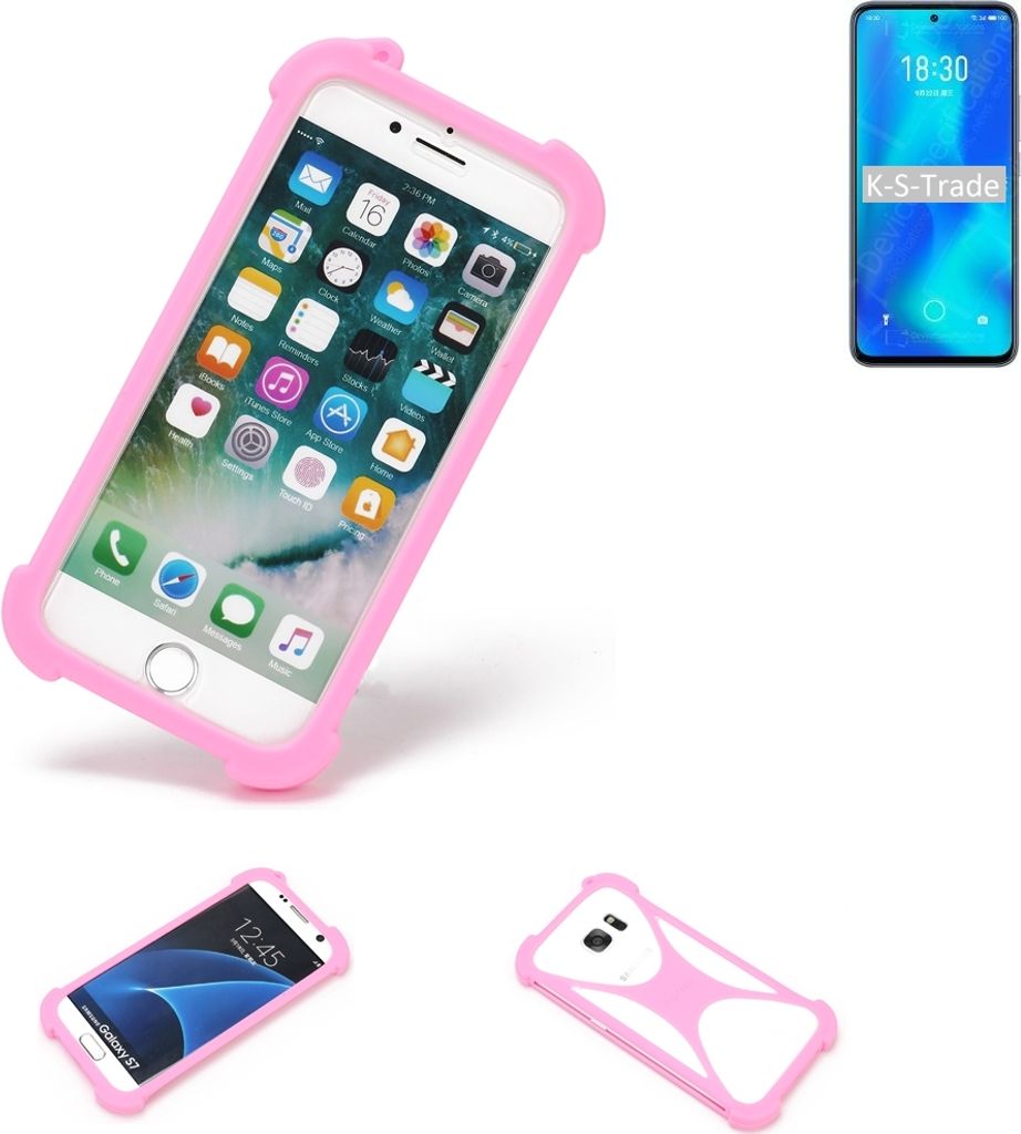 K-S-Trade Handy Hülle kompatibel mit Meizu 18x Schutz Hülle Bumper Silikon Schutz Hülle Cover Case Silikoncase Silikonbumper TPU Softcase