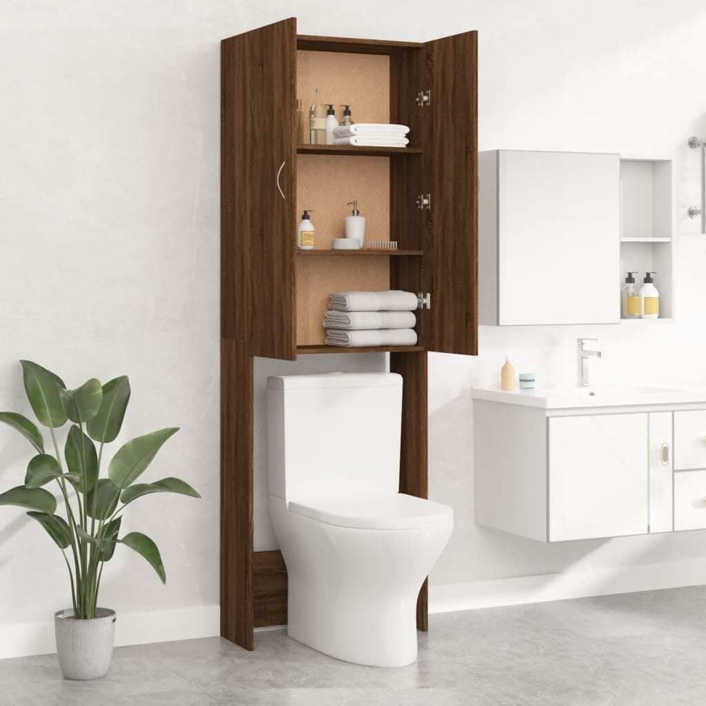 VidaXL Waschmaschinenschrank Braun Eiche 64x25,5x190 Cm