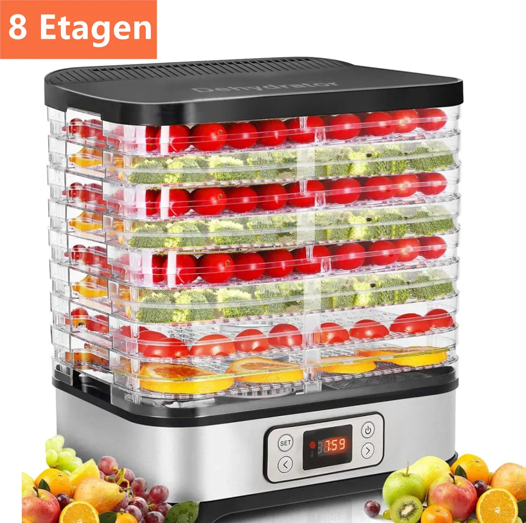 Déshydrateur alimentaire pour snacks sains et conservation longue durée Inox