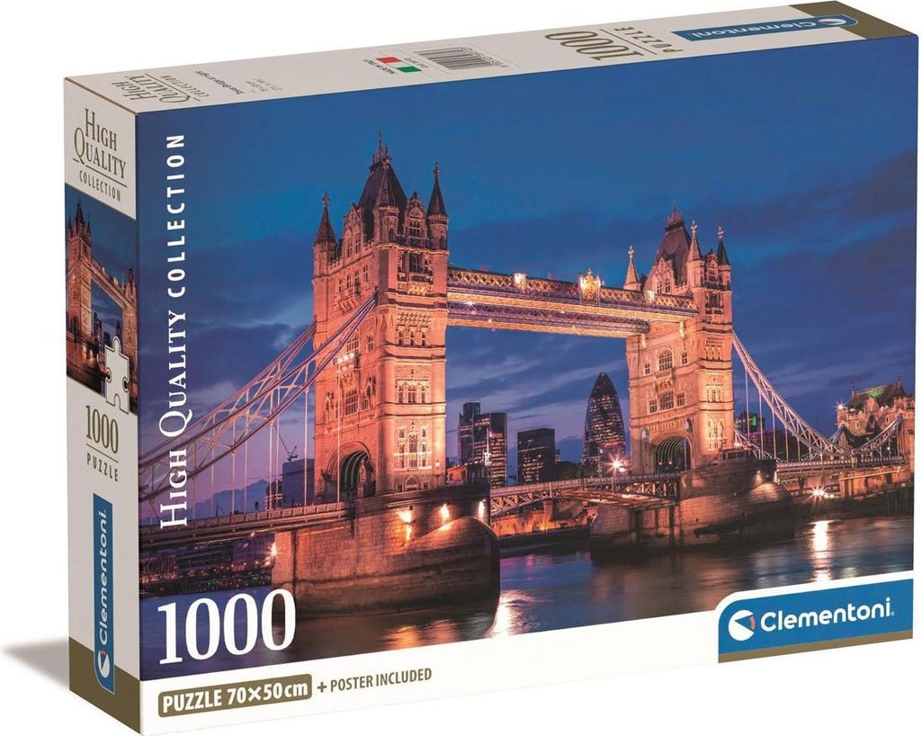 Clementoni Tower Bridge At Night, 1000 Stück(e), Gebäude, Produktbild 