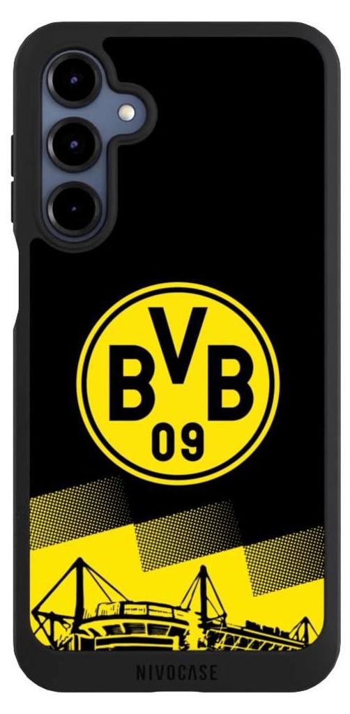 NIVOCASE Handyhülle für Samsung Galaxy A16 5G Hülle NIVOpure Case Schwarz BVB Borussia Dortmund Stadion