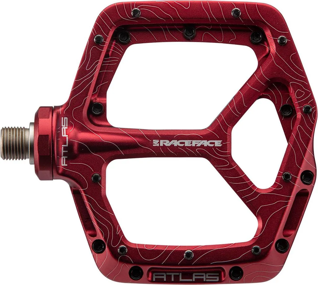 Pédales Atlas AM22 rouge - Pédales plates VTT Enduro haute performance - 2