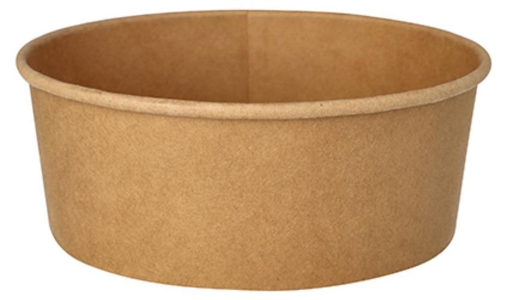 Salatschalen, Pappe rund 1300 ml Ø 18,4 cm · 7 cm braun Produktbild 