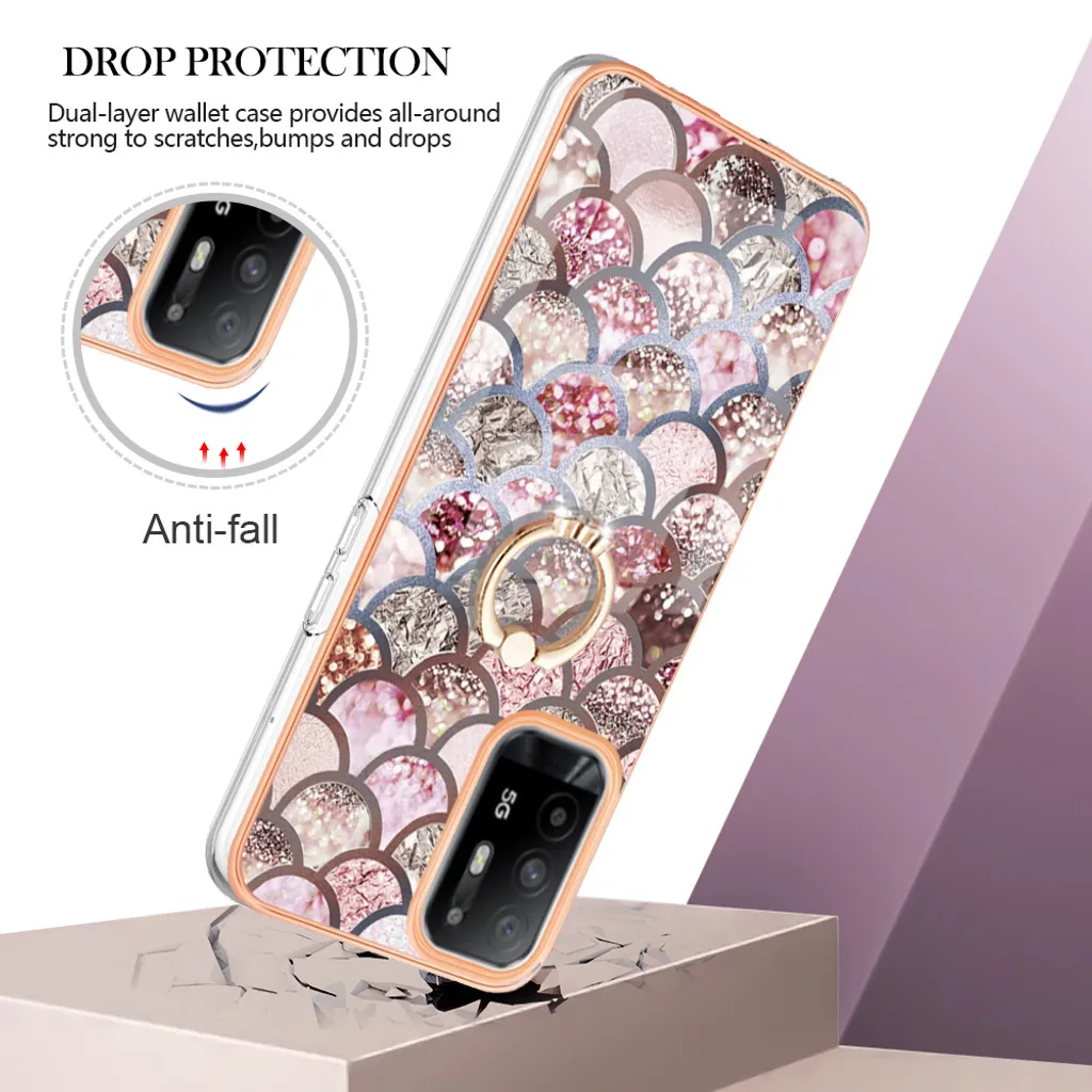 Custodia DOINK Oppo A94 5G In Vetro Sfumato E TPU – Colore 7 (Sfumato) - 4