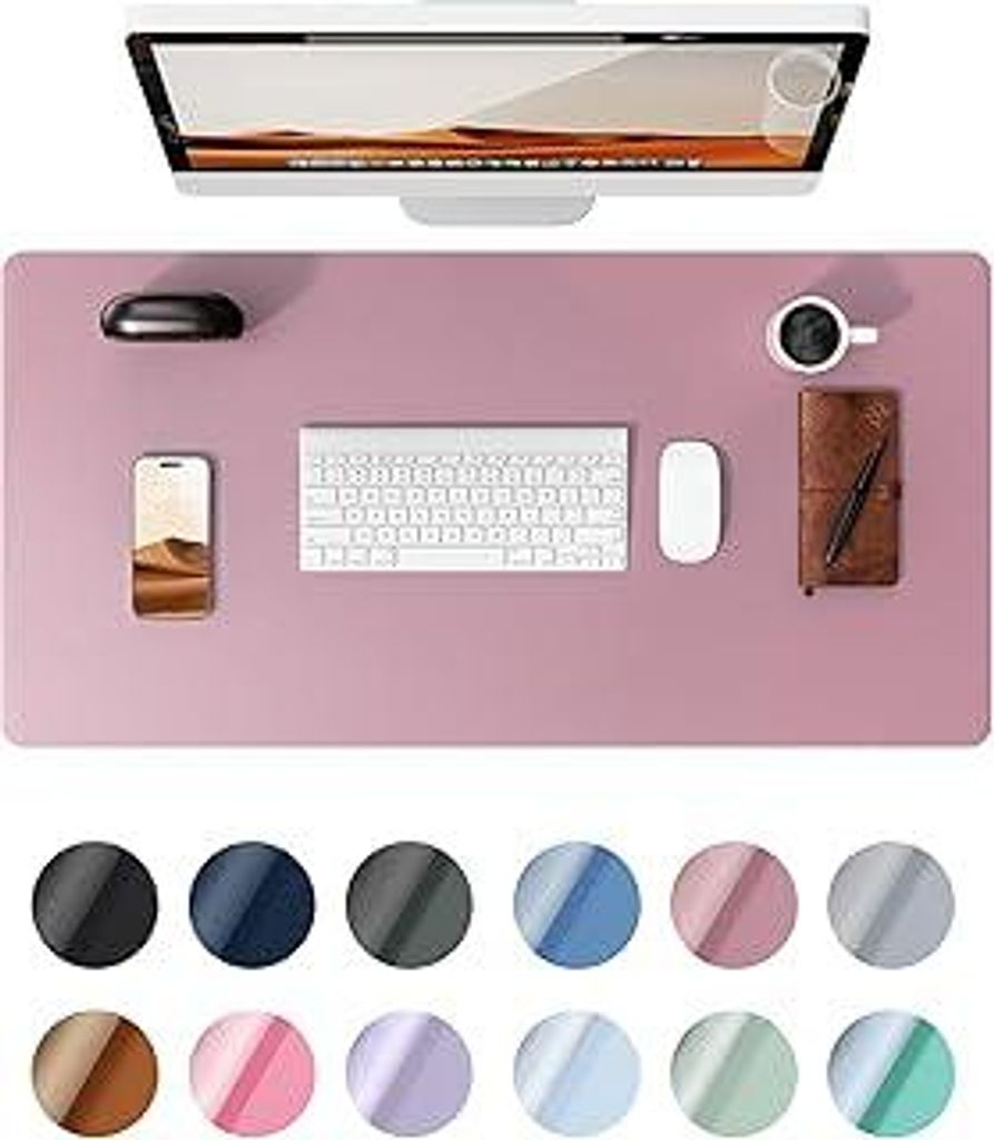 YSAGi Schreibtischunterlage 80x40cm, Premium Leder Mauspad XXL, Rutschfeste Tischunterlage Schreibunterlage, Multifunktionales Office Mousepad Schr...