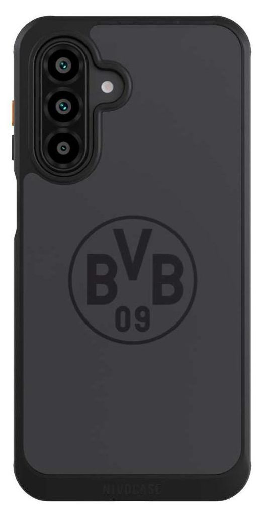 NIVOCASE Hülle für Samsung Galaxy A17 5G Handyhülle NIVOcore Case Schwarz BVB Borussia Dortmund Logo