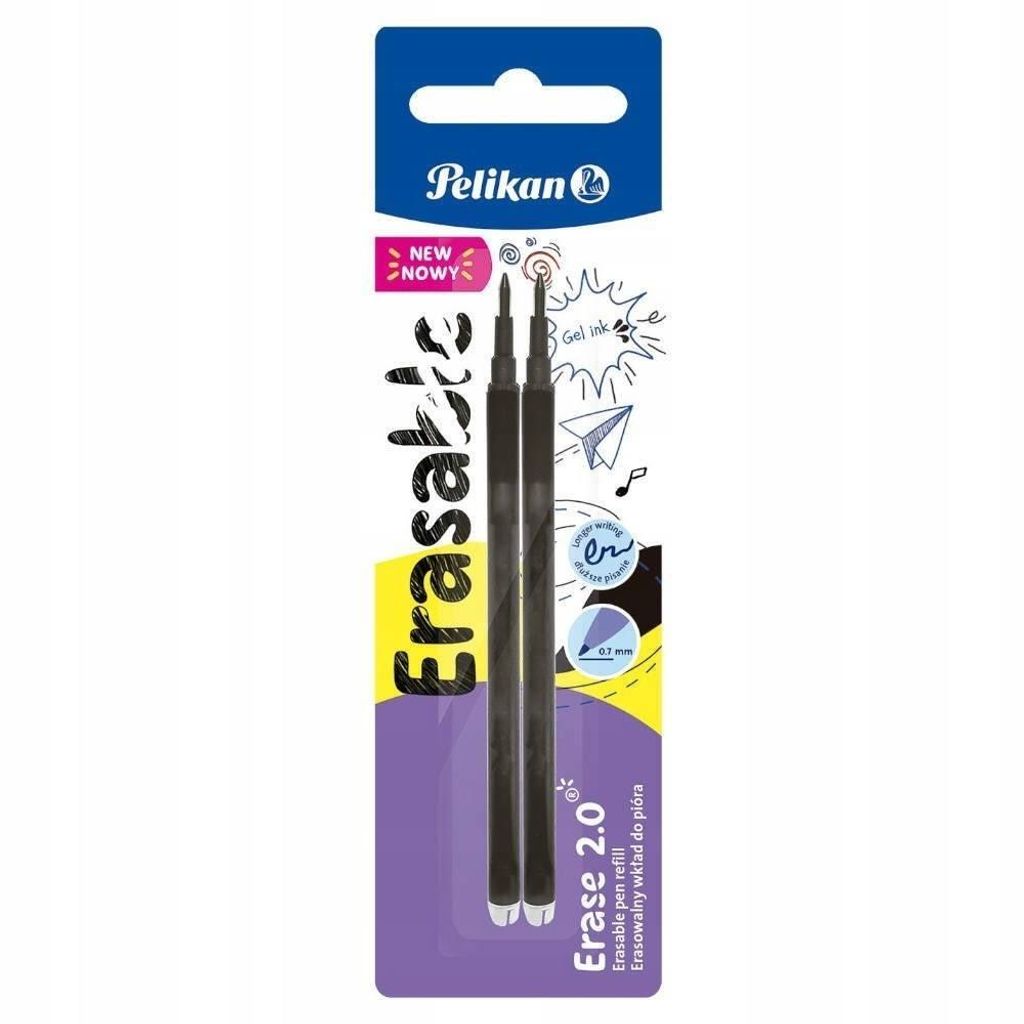 Ersatz-Rollerball pelikan radieren 2.0 Farbe schwarz Blisterpackung de 2 Stk.