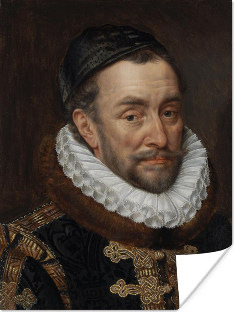 MuchoWow Poster Wilhelm von Oranien - Gemälde von Adriaen Thomasz. 120x160 cm - Wandbilder