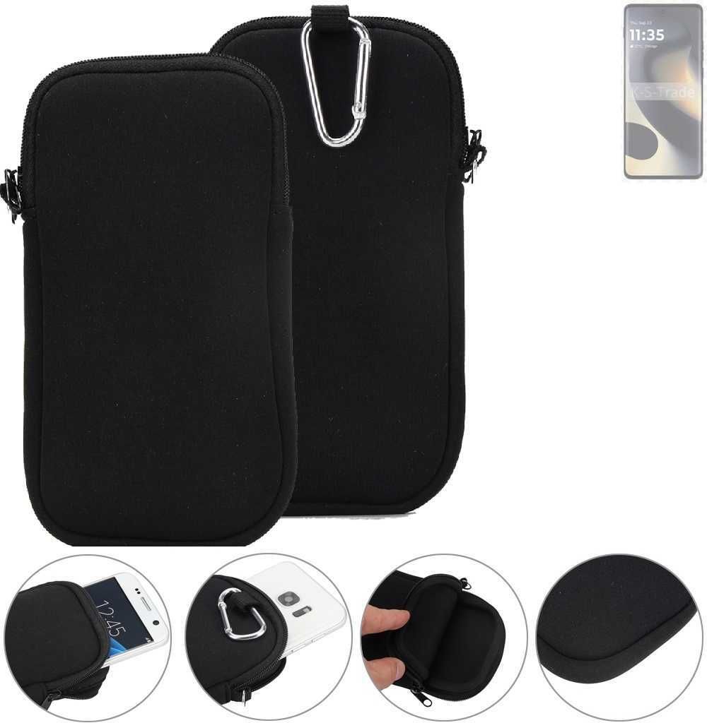 K-S-Trade Neopren-Hülle Handyhülle kompatibel mit Motorola Edge 2024 Schutzhülle Neoprenhülle Sleeve Schutz-Hülle Gürtel Tasche Case Holster