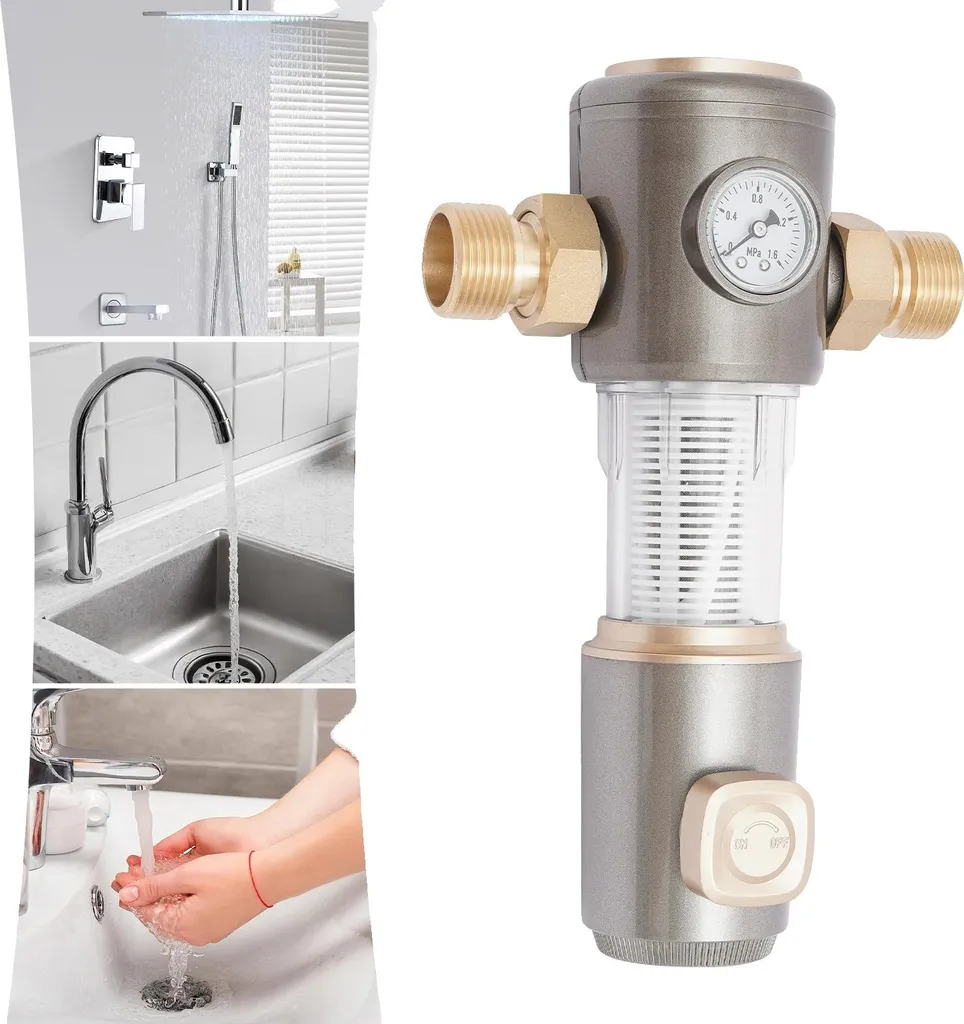 Filtro a controlavaggio per sedimenti, filtrazione 40 μm, capacità 7 t/h, GRIGIO