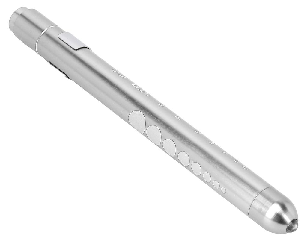 Gelbe Stiftleuchte, LED-Aluminiumlegierung, tragbare medizinische Inspektionslampe für Krankenschwestern, Ärzte, Silber