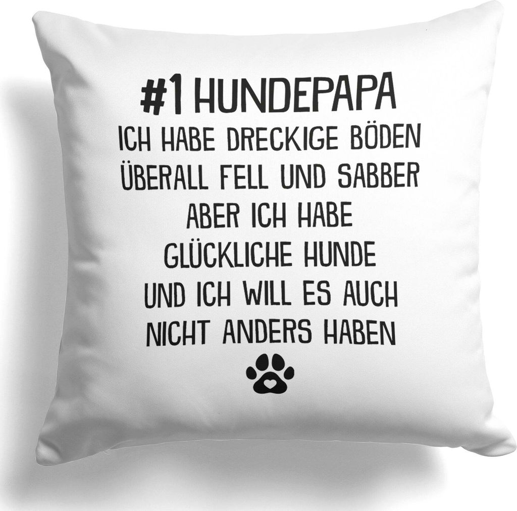 22Feels Hundepapa Geschenk Herrchen Hund Kissen Deko Männer Vatertag Geburtstag Weihnachten Hundeliebe Dekoration Couch Welpe Sofa Wohnaccessoire ...