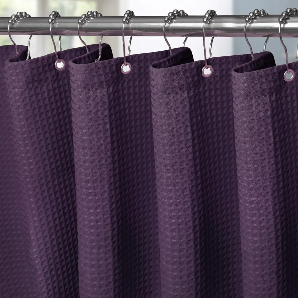 Rideau de douche pour petite baignoire violet 92x182cm anti-humidité