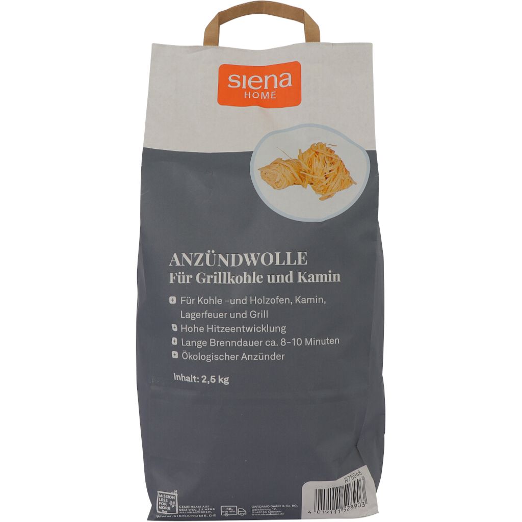 SIENA HOME Anzündwolle 2,5kg im Papierbeutel