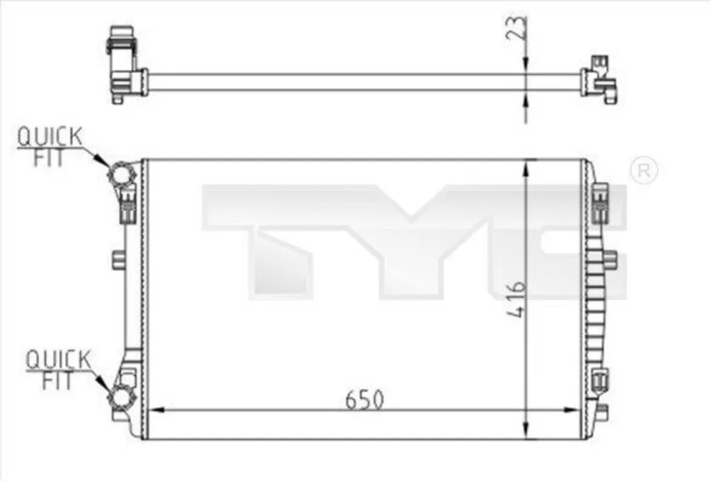 Radiateur TYC Haute Durabilité pour Skoda Octavia III et Superb 5Q0121251EM