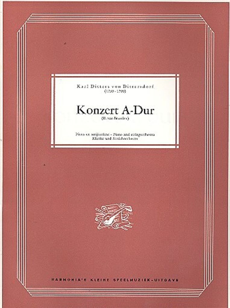 Konzert A-Dur für Klavier und Streichorchester Partitur