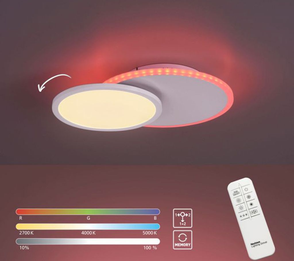 JUST LIGHT ARENDA LED Deckenleuchte Steuerbare Lichtfarbe Produktbild 
