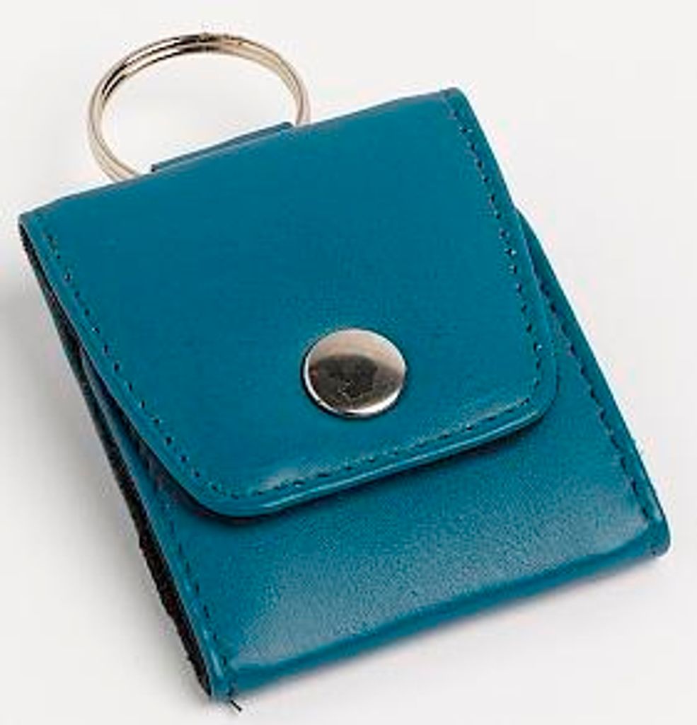 Globuli Schlüsselanhänger Leder für 5 Gläser (1,5g) | Notfall-Etui | OMEO (ohne Gläser) petrol