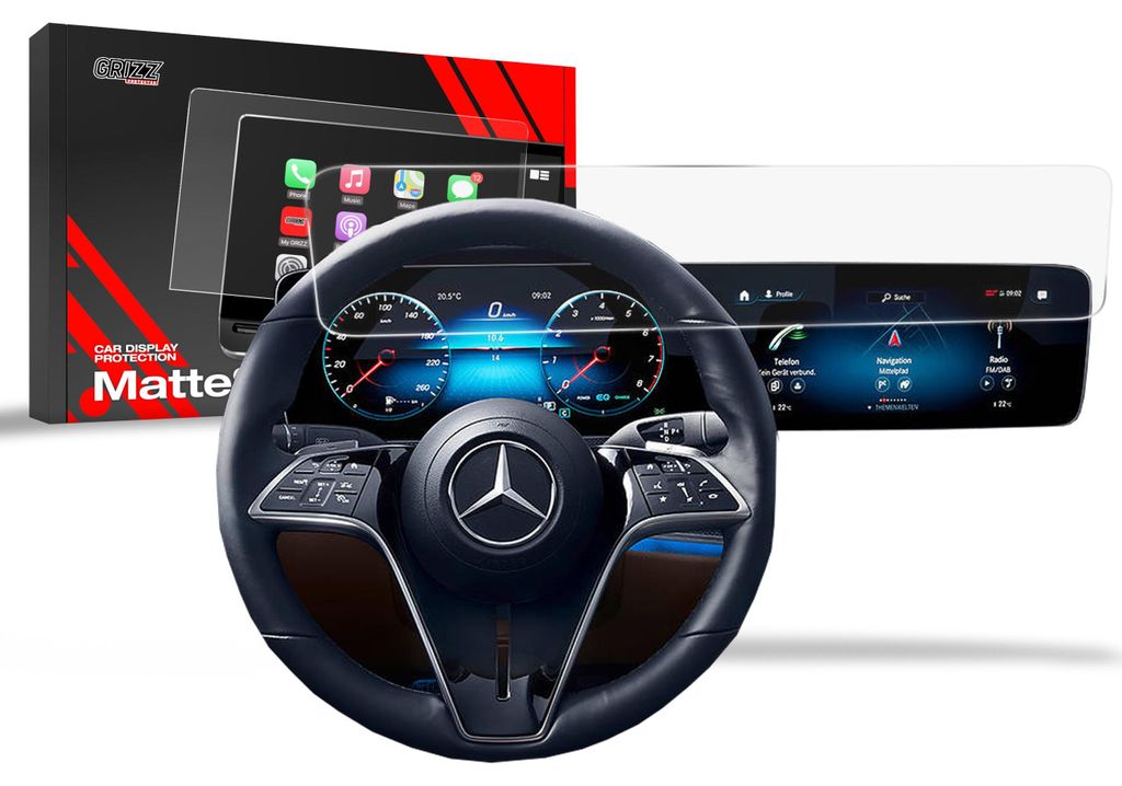 Matte Autodisplayfolie für Mercedes V Klasse (2024-2025), Grizz Protector