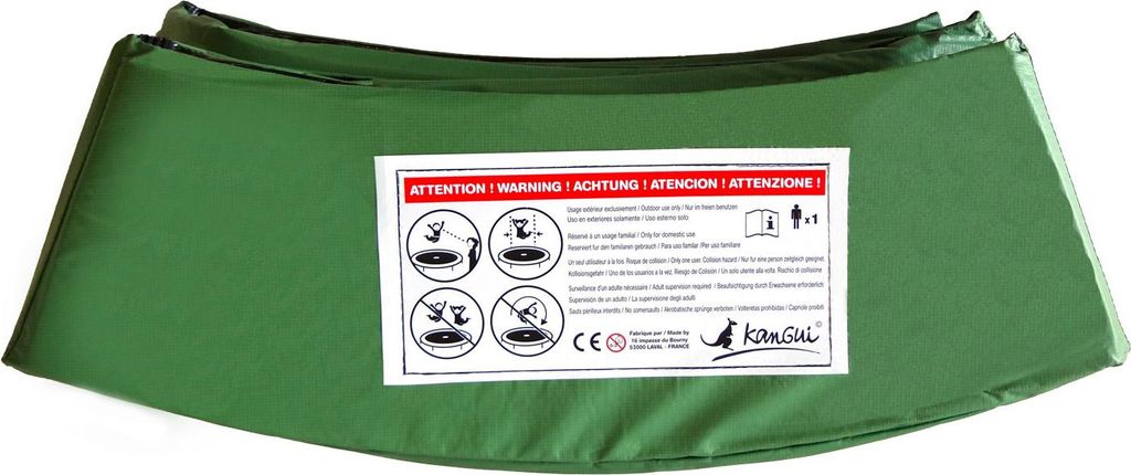 KANGUI Coussin de protection vert pour trampoline Ø 250 cm Image du produit 