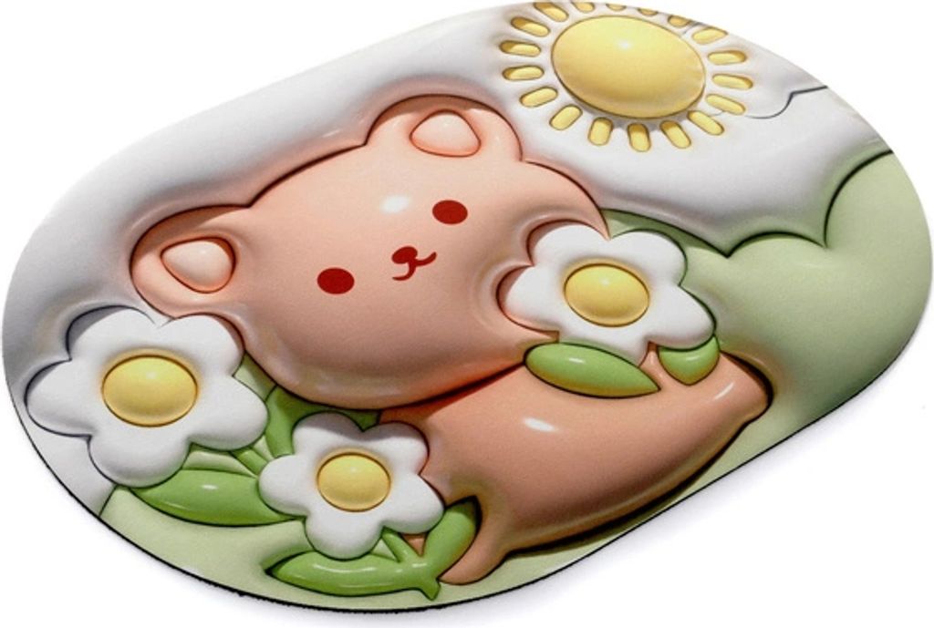 FEBE Badematte 3D Anime Bär Badezimmermatte Badvorleger Badezimmerteppich 58x38 cm Bathroom Mat