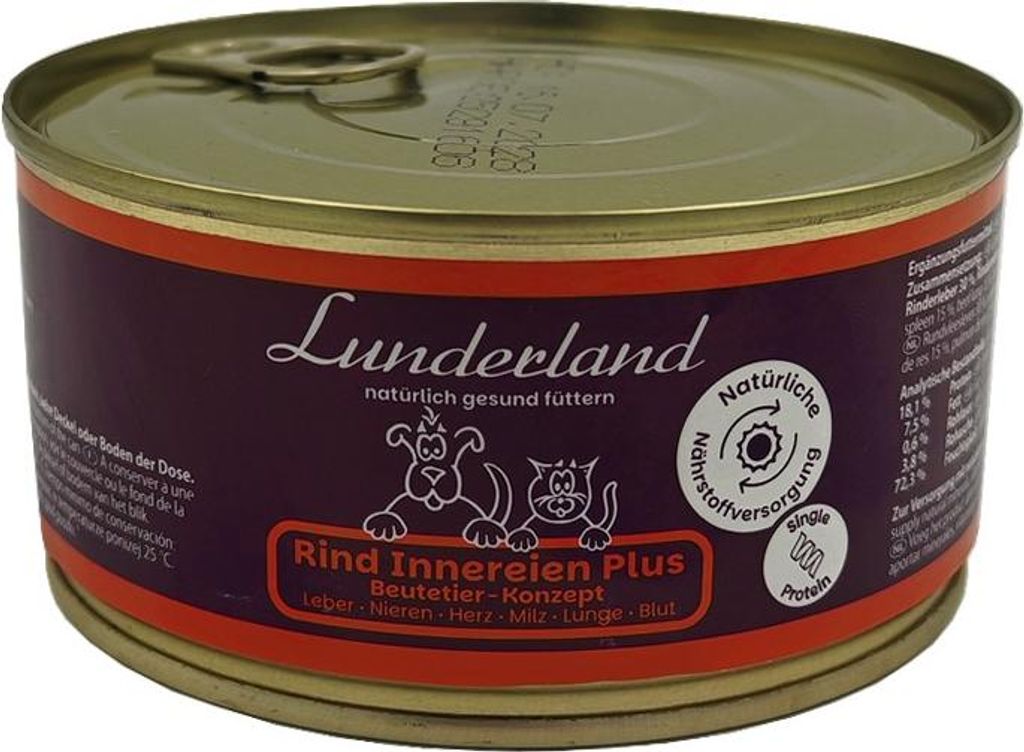 Lunderland Rind Innereien Plus 300g 100% Rinderinnereien Produktbild 