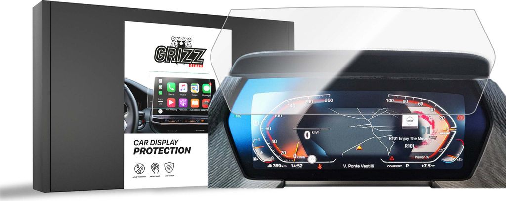 Keramische Autodisplayfolie für BMW 2 G42 Live Cockpit 10,25" (2021-2024), Grizz Protector