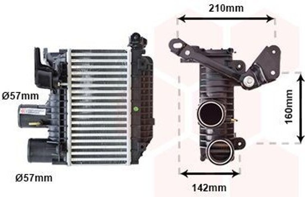 VAN WEZEL 53004365 - OE 17940 27010 Ladeluftkühler für Avensis (T22)