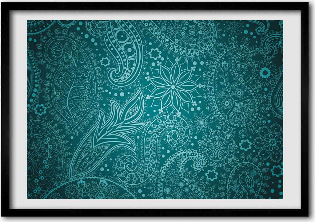 Bild - Bilder - Bilderrahmen - 70 cm x 50 cm - MDF-Rahmen, Wandkunst Verzierungen