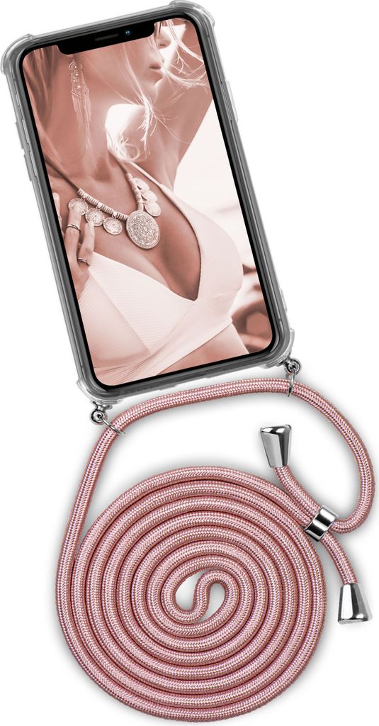 TWIST-Case + TWIST-Cord für iPhone 11 Pro, Farbe:Shiny Blush (Silber)
