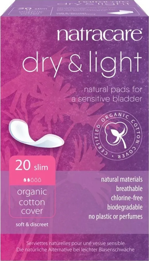 Lingettes d'incontinence Slim ultra-absorbantes Dry & Light 20pcs x6