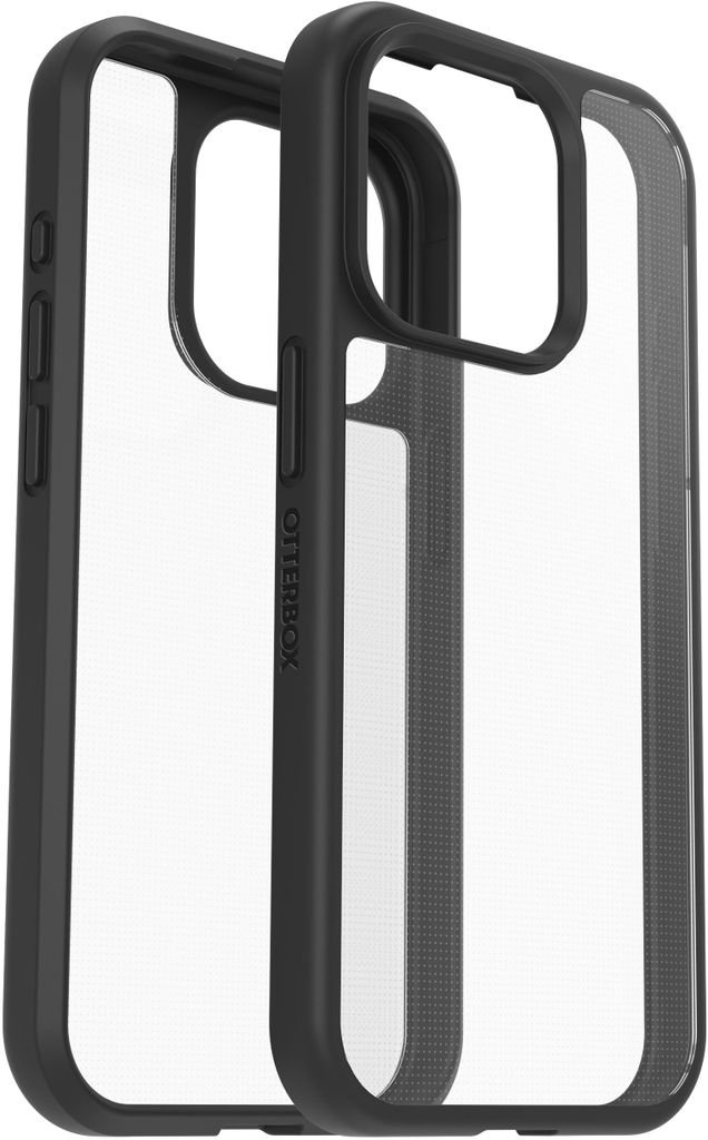 OtterBox React Hülle für Apple iPhone 15 Pro Smartphone - Schwarz - Sturzsicher, Abriebfest - Thermoplastisches Elastomer, Polycarbonat
