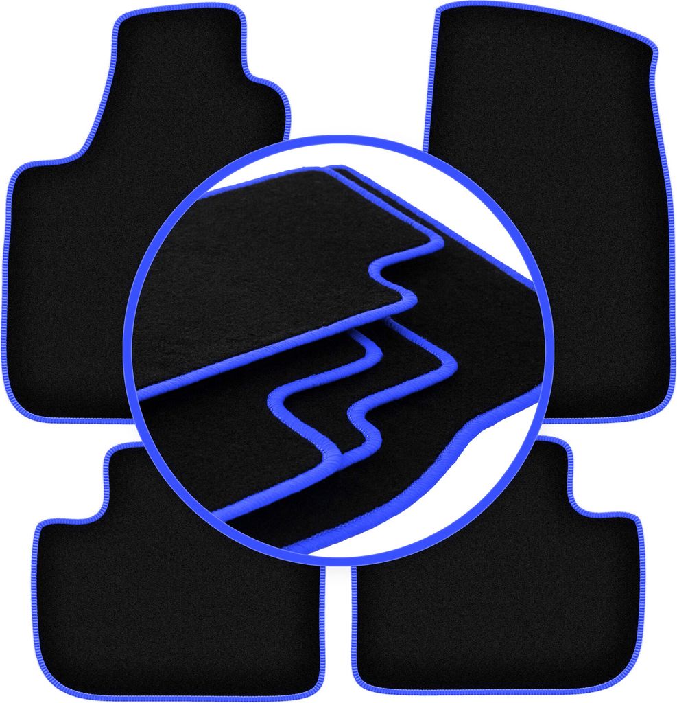 CARLUX-BLUE Autofußmatten für: Lancia Thema II Limousine (2011-2014)