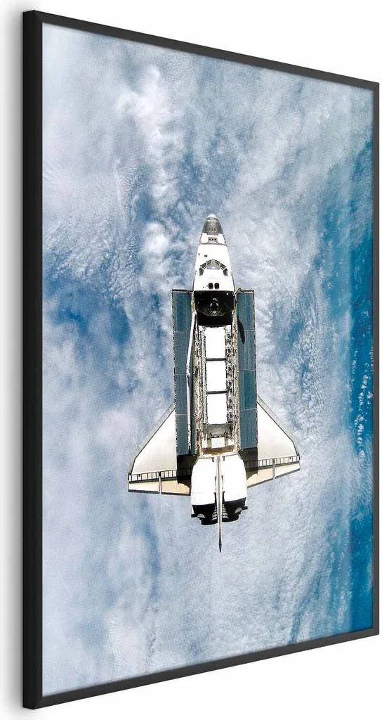 Poster Space Shuttle 60x90 cm con cornice nera senza margine
