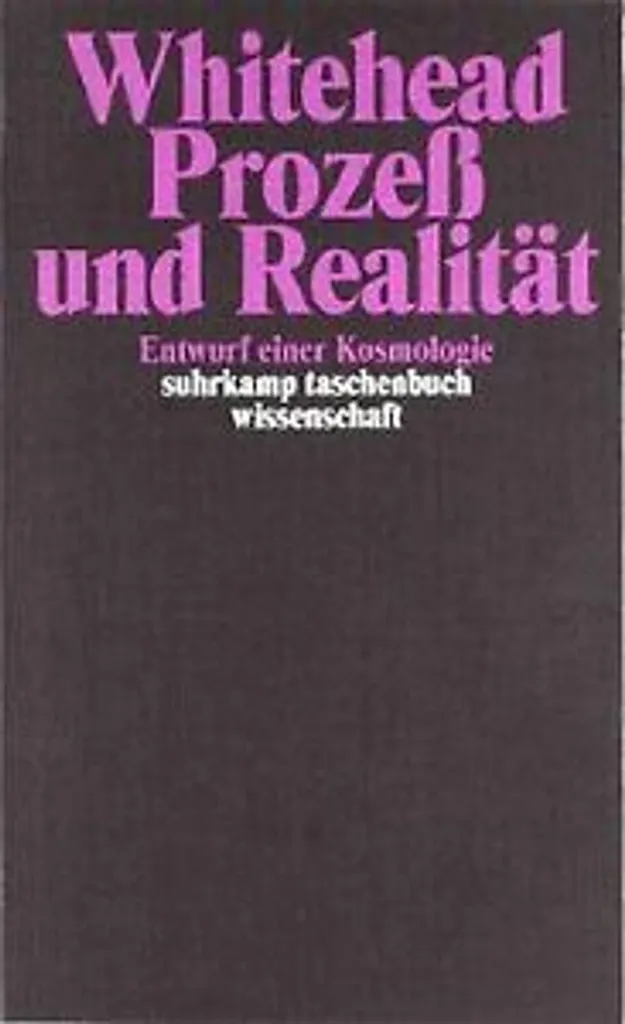 Prozeß und Realität Whitehead Version avec Index Conceptuel Complet - 3