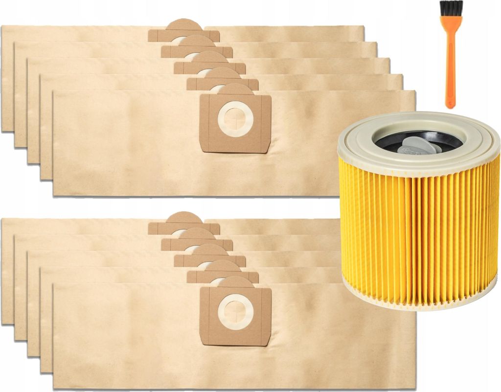 10x KARCHER Papierstaubsaugerbeutel WD3, WD3.200 MV 3 SE 4001 SE 4002